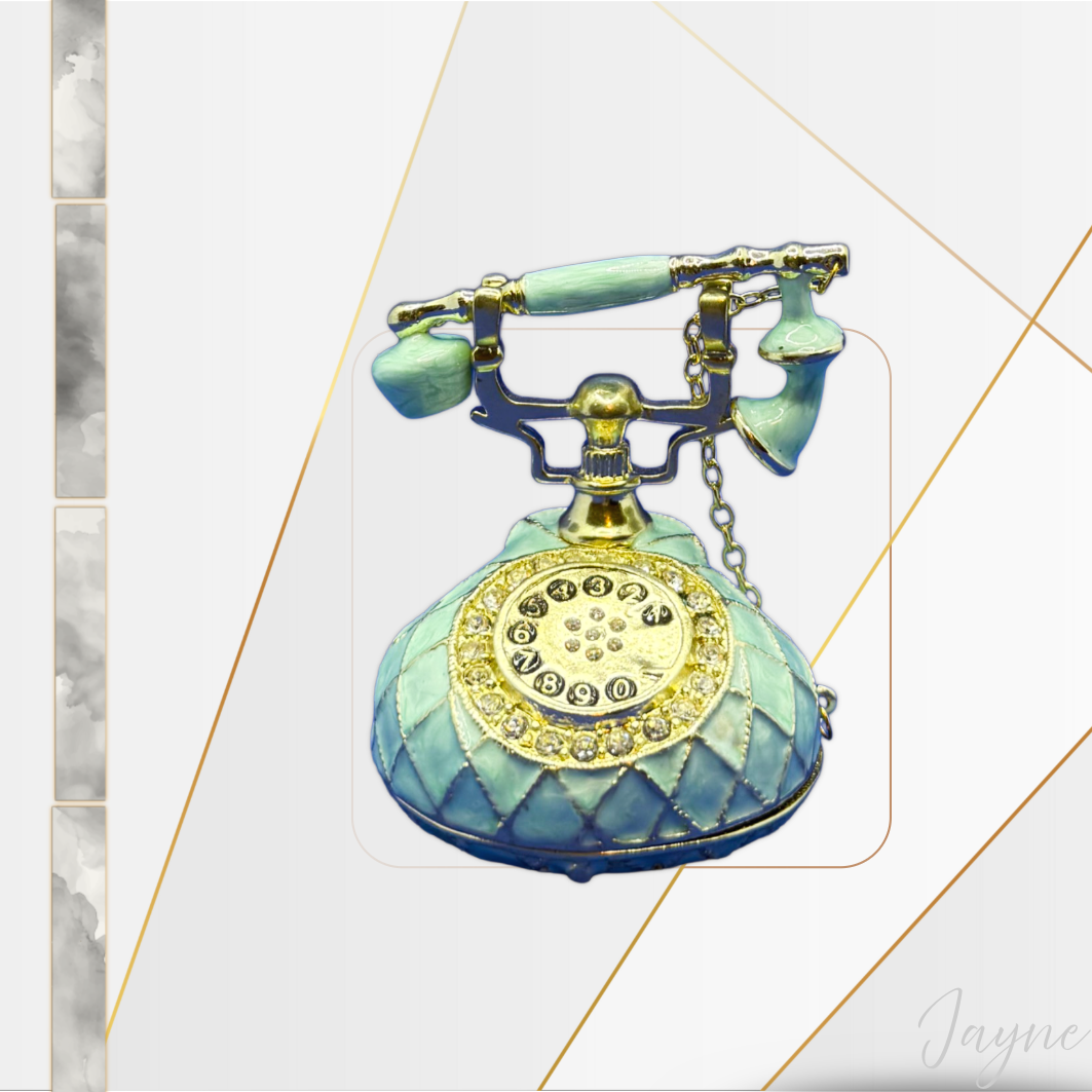 Vintage style Rotary phone trinket box