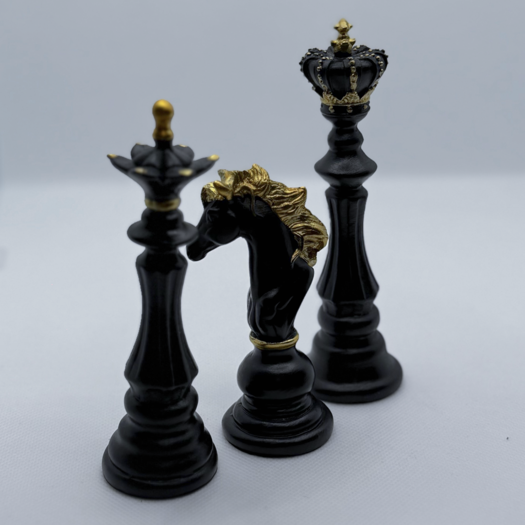 Three piece Chess ornament set