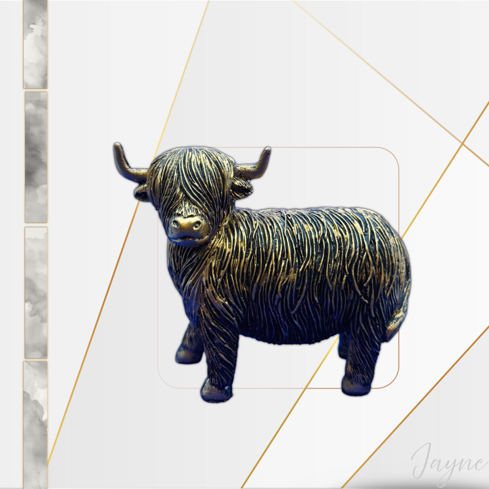 Highland Cow Resin Figurines