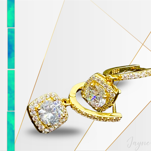 18k Rose Gold plated S925 earrings
