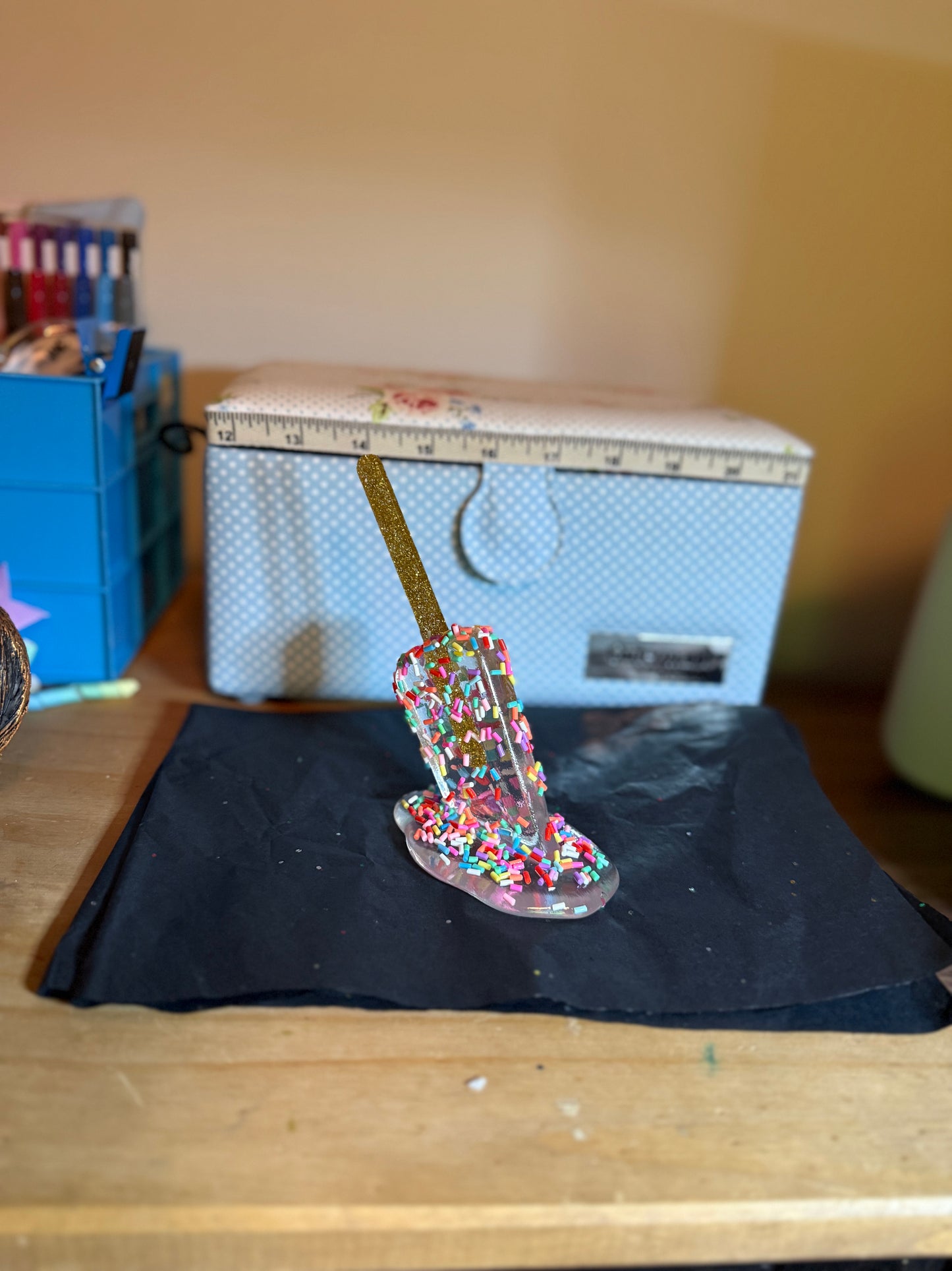 Melted Icy pole resin ornament