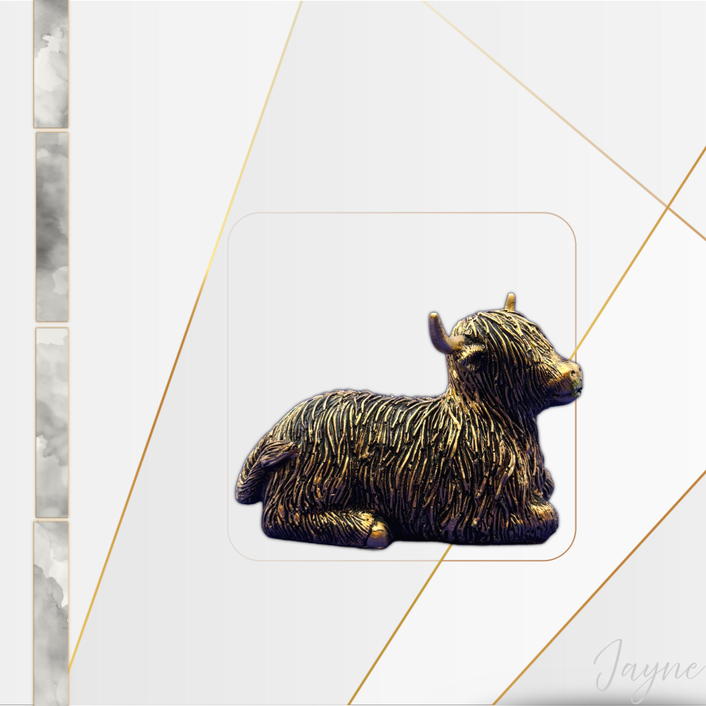 Highland Cow Resin Figurines