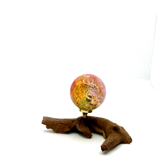 Crystal ball and wood