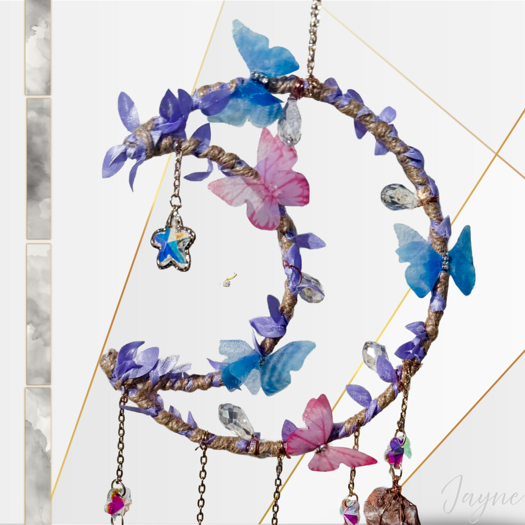 Pastel butterfly suncatcher