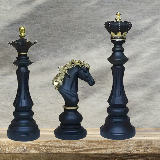 Three piece Chess ornament set