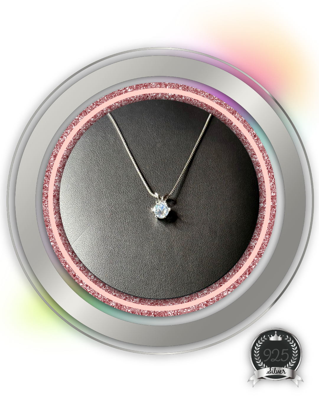 Moissanite pendant with chain