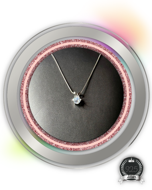 Moissanite pendant with chain