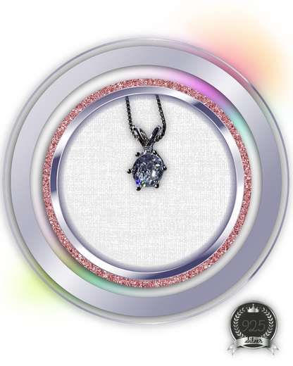 Moissanite pendant with chain