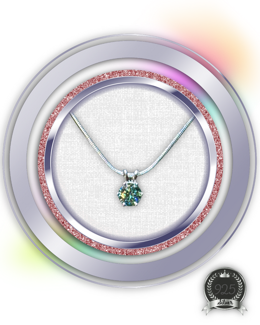 Moissanite pendant with chain