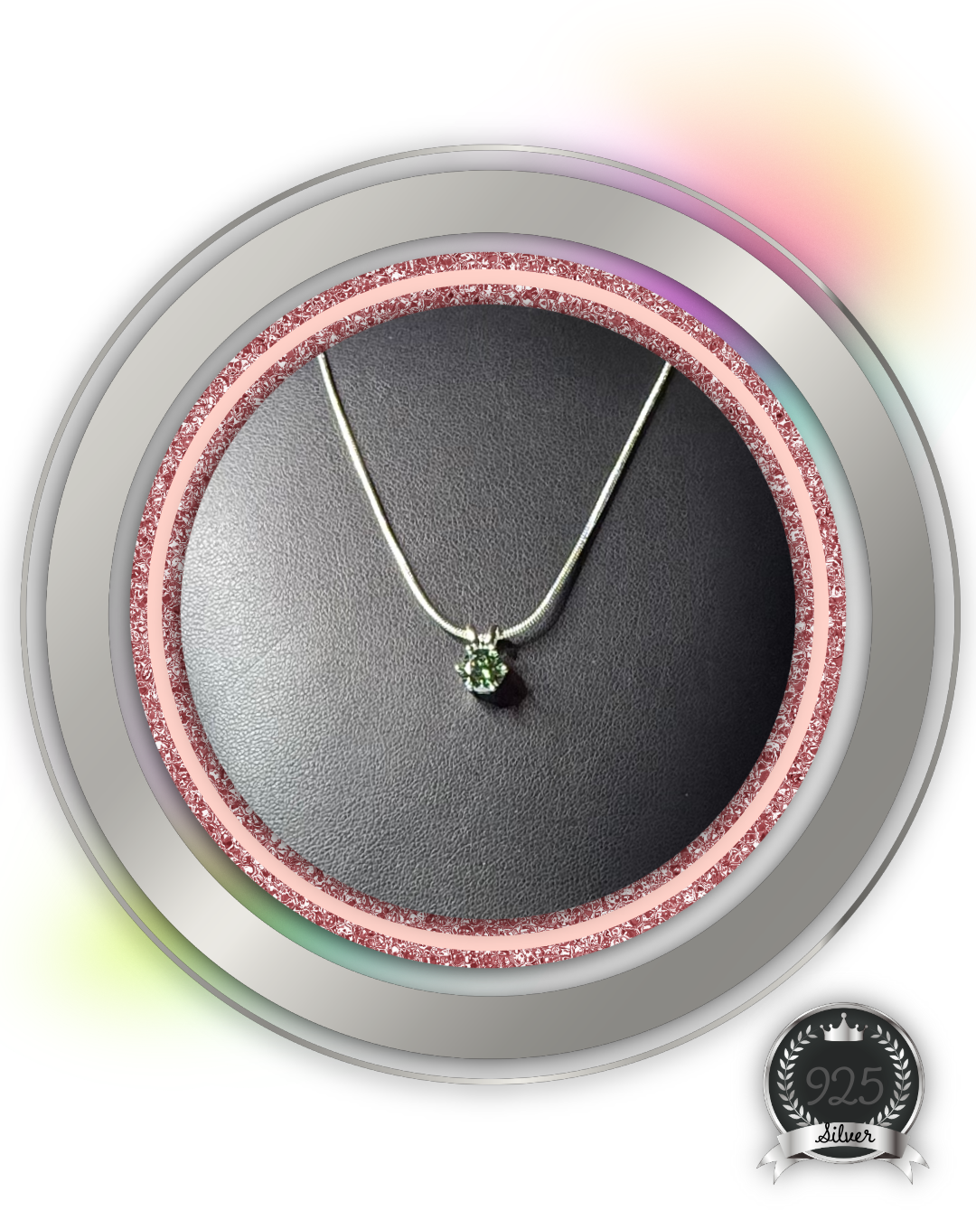 Moissanite pendant with chain