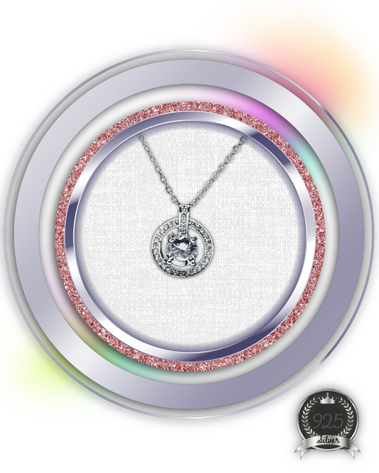 Moissanite pendant and chain