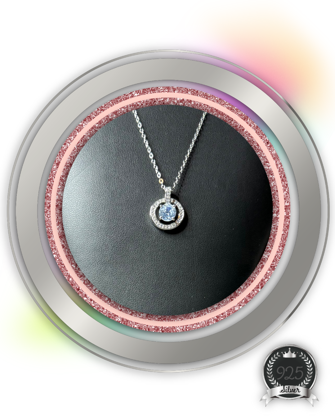 Moissanite pendant and chain
