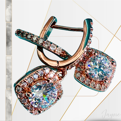 18k Rose Gold plated S925 earrings